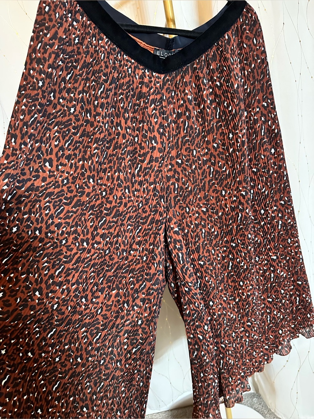 Eloquii Leopard Print Wide-Leg Pants